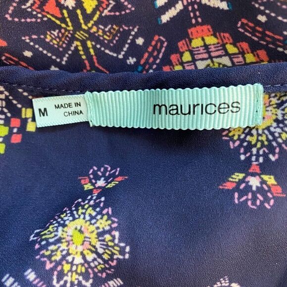 Maurices Tunic Blouse Medium Gathered Waist - Picture 5 of 6